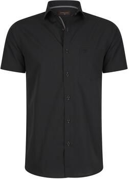 Cappuccino Italia Overhemd Korte Mouw Korte Mouw Zwart