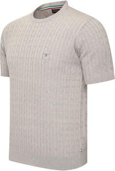 Cappuccino Italia T-shirt Korte Mouw Loreto Cable Knit
