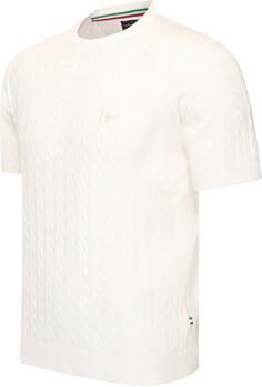 Cappuccino Italia T-shirt Korte Mouw Loreto Cable Knit