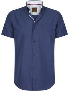 Cappuccino Italia Overhemd Korte Mouw Navy