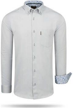Cappuccino Italia Overhemd Lange Mouw Regular Fit Overhemd Grijs