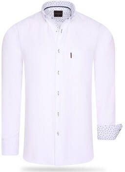 Cappuccino Italia Overhemd Lange Mouw Regular Fit Overhemd White