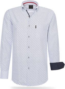 Cappuccino Italia Overhemd Lange Mouw Regular Fit Overhemd Wit Allover Print