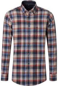 Casa Moda Overhemd Lange Mouw Overhemd Ruiten Herringbone Multicolour