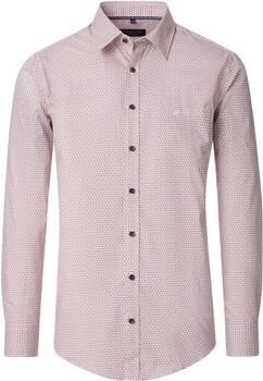 Casa Moda Overhemd Lange Mouw Overhemd Squared Circle Rood
