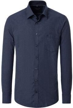 Casa Moda Overhemd Lange Mouw Overhemd Structure Navy