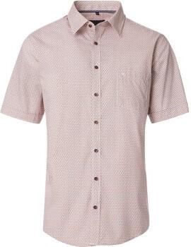 Casa Moda Overhemd Lange Mouw Short Sleeve Overhemd Print Oranje