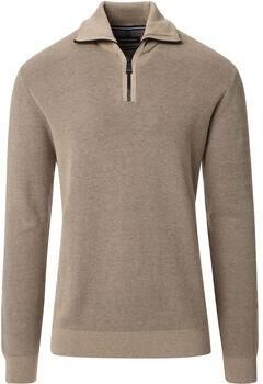 Casa Moda Sweater Halfzip Trui Ecru