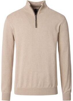 Casa Moda Sweater Halfzip Trui Solid Beige