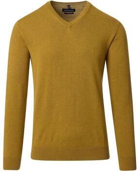 Casa Moda Sweater Pullover V-Hals Geel