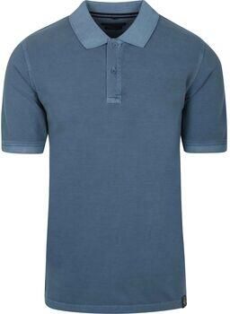 Casa Moda T-shirt Polo Piqué Garment Dye Blauw