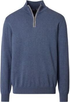 Casa Moda Trui Halfzip Trui Solid Blauw