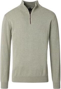 Casa Moda Trui Halfzip Trui Solid Lichtgroen