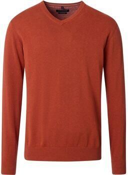 Casa Moda Trui Pullover V-Hals Oranje Brique