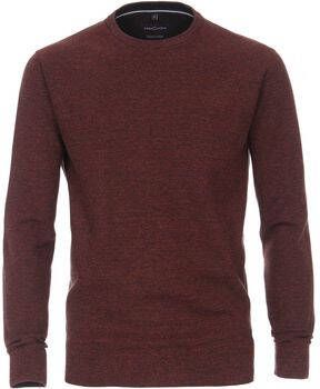Casa Moda Sweater Pullover O-Hals Melange Bordeaux