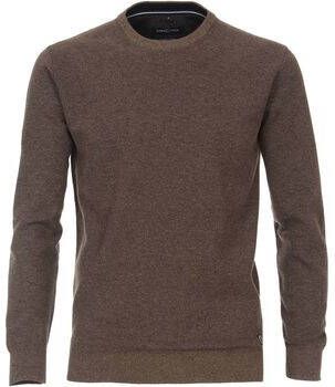 Casa Moda Sweater Pullover O-Hals Melange Bruin