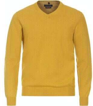 Casa Moda Sweater Pullover V-Hals Geel