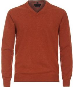 Casa Moda Sweater Pullover V-Hals Oranje