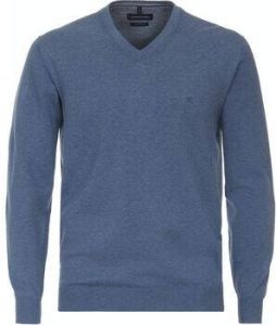 Casa Moda Sweater Pullover V-Hals Petrol Blauw