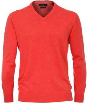 Casa Moda Sweater Pullover V-Hals Rood