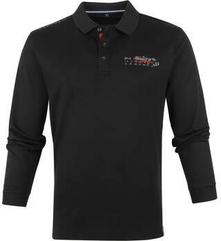 Casa Moda T-shirt Long Sleeve Polo Racing Zwart