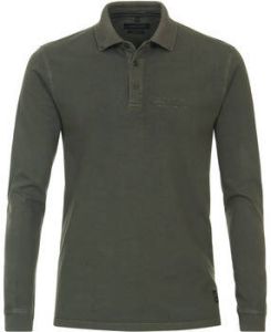 Casa Moda T-shirt Vintage Longsleeve Polo Groen