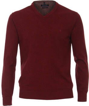 Casa Moda Sweater Pullover V-Hals Bordeaux