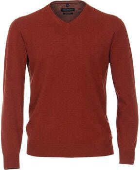 Casa Moda Sweater Pullover V-Hals Oranje