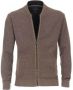 Casa Moda vest opstaande kraag bruin rits - Thumbnail 1