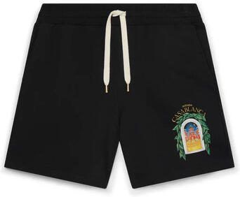 Casablanca Korte Broek AVENIDA PRINTED SWEATSHORT BLACK