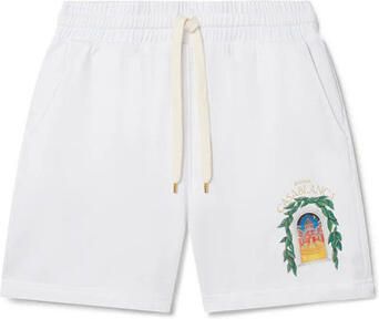 Casablanca Korte Broek AVENIDA PRINTED SWEATSHORT WHITE