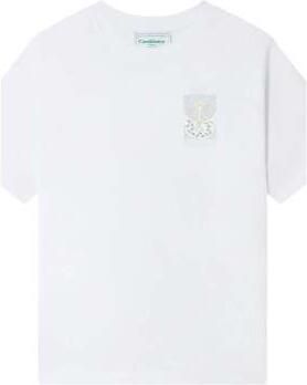 Casablanca Wit Logo Print Crewneck T-shirts White Heren - Foto 5