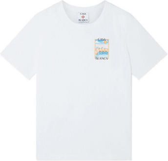 Casablanca T-shirt Korte Mouw BEACH CLUB TSHIRT WHITE