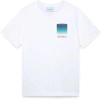 Casablanca T-shirt Korte Mouw GRADIENT CASA LOGO WHITE