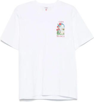 Casablanca T-shirt Korte Mouw LA DAYS T-SHIRT WHITE - Foto 2