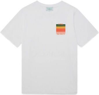 Casablanca T-shirt Korte Mouw L'ARCHE DE TENNIS TSHIRT WHITE