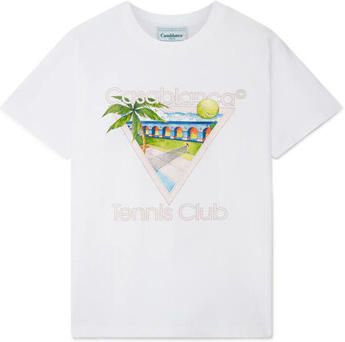 Casablanca T-shirt Korte Mouw T-SHIRT TENNIS CLUB ICON SCREEN PRINTED WHITE - Foto 6