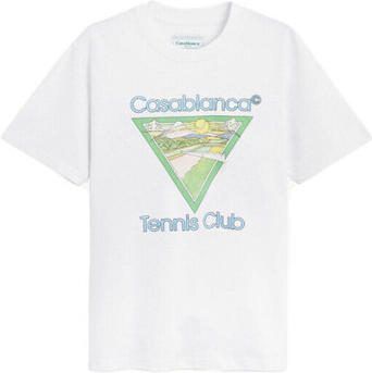 Casablanca T-shirt Korte Mouw T-SHIRT TENNIS CLUB ICON WHITE