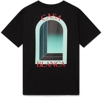 Casablanca T-shirt Korte Mouw L'ARCHE PRINTED T-SHIRT NOIR