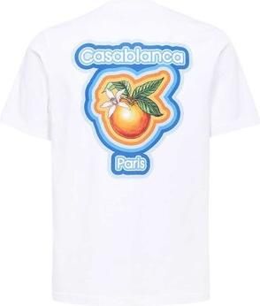 Casablanca T-shirt Korte Mouw T-SHIRT RADIATING ORANGE WHITE - Foto 2