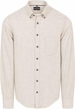 Casamoda Overhemd Lange Mouw Overhemd Faux Uni Beige