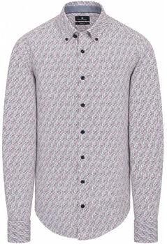 Casamoda Overhemd Lange Mouw Overhemd Print Blauw En Rood