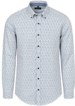 Casamoda Overhemd Lange Mouw Overhemd Print Blauw Groen