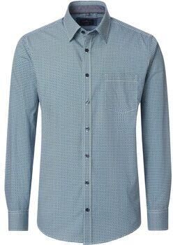 Casamoda Overhemd Lange Mouw Overhemd Print Blauw