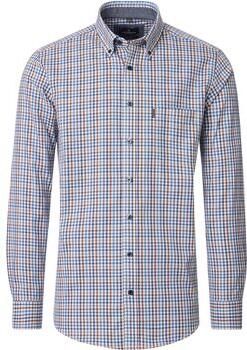Casamoda Overhemd Lange Mouw Overhemd Ruiten Blauw