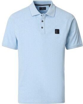 Casamoda Polo Shirt Korte Mouw Polo Jersey Tipping Lichtblauw