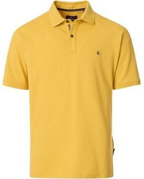 Casamoda Polo Shirt Korte Mouw Polo Stretch Mustard Geel