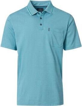 Casamoda Polo Shirt Korte Mouw Polo Stretch Turquoise