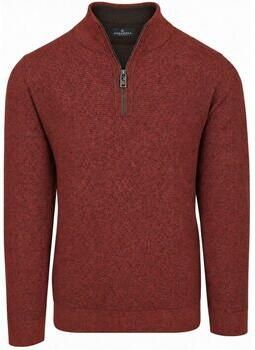 Casamoda Sweater Halfzip Trui Structure Melange Brique