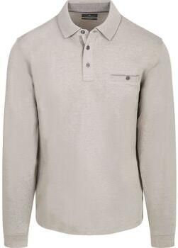Casamoda Polo Shirt Lange Mouw Long Sleeve Polo Structure Grijs